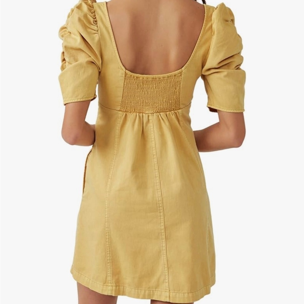 Free People Cheyenne Denim Mini Dress Women's - Picture 2 of 7